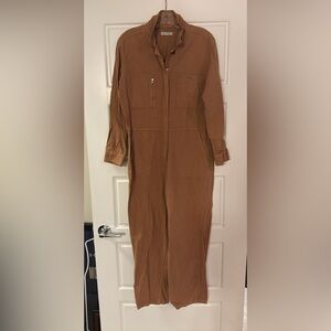 Outerknown Tan Utility Jumpsuit